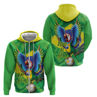 Vai Brasil Football Zip Hoodie 2026 Go Canarinho Macaw Parrot Flag Proud