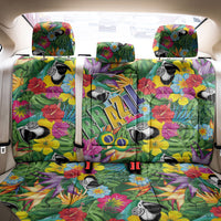 Macaw Parrot Brazil Back Car Seat Cover Maracas Seamless Tropical Flowers