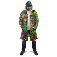 Macaw Parrot Brazil Cloak Maracas Seamless Tropical Flowers