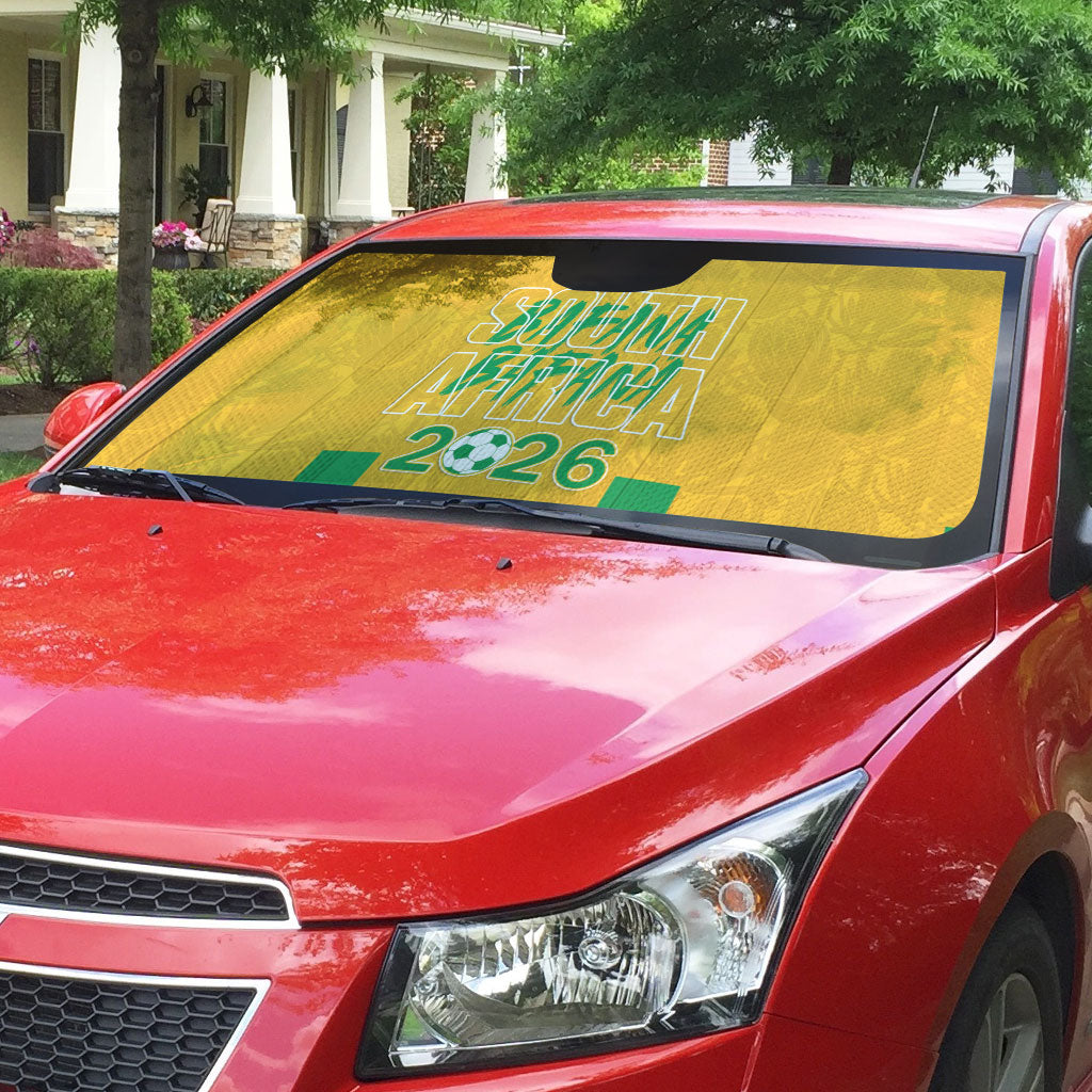 South Africa Soccer 2026 Auto Sun Shade Bafana Bafana Kaofela Protea Yellow