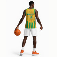 South Africa Soccer 2026 Custom Basketball Jersey Bafana Bafana Kaofela Protea Yellow