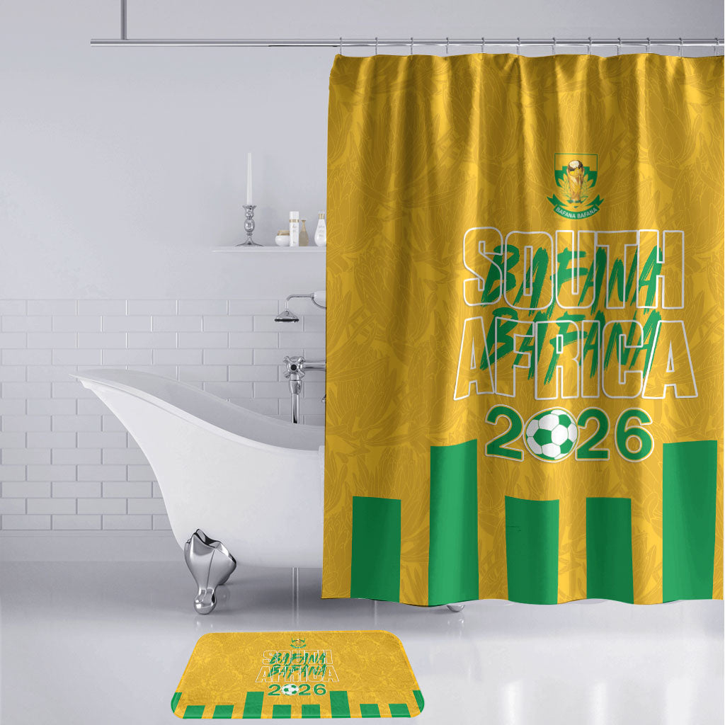 South Africa Soccer 2026 Bathroom Set Bafana Bafana Kaofela Protea Yellow