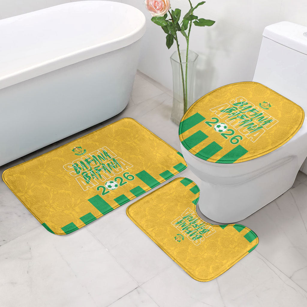 South Africa Soccer 2026 Bathroom Set Bafana Bafana Kaofela Protea Yellow