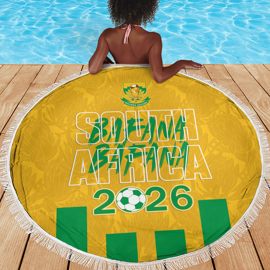 South Africa Soccer 2026 Beach Blanket Bafana Bafana Kaofela Protea Yellow