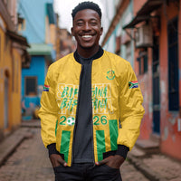 South Africa Soccer 2026 Custom Bomber Jacket Bafana Bafana Kaofela Protea Yellow
