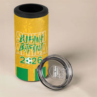 South Africa Soccer 2026 Custom 4 in 1 Can Cooler Tumbler Bafana Bafana Kaofela Protea Yellow