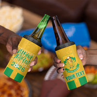 South Africa Soccer 2026 Custom 4 in 1 Can Cooler Tumbler Bafana Bafana Kaofela Protea Yellow