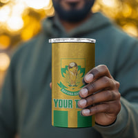 South Africa Soccer 2026 Custom 4 in 1 Can Cooler Tumbler Bafana Bafana Kaofela Protea Yellow
