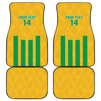 South Africa Soccer 2026 Custom Car Mats Bafana Bafana Kaofela Protea Yellow
