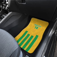 South Africa Soccer 2026 Custom Car Mats Bafana Bafana Kaofela Protea Yellow