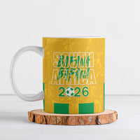 South Africa Soccer 2026 Custom Ceramic Mug Bafana Bafana Kaofela Protea Yellow
