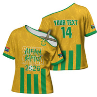 South Africa Soccer 2026 Custom Cross Shoulder Shirt Bafana Bafana Kaofela Protea Yellow
