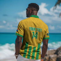 South Africa Soccer 2026 Custom Hawaiian Shirt Bafana Bafana Kaofela Protea Yellow LT14