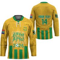 South Africa Soccer 2026 Custom Hockey Jersey Bafana Bafana Kaofela Protea Yellow