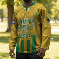 South Africa Soccer 2026 Custom Hockey Jersey Bafana Bafana Kaofela Protea Yellow