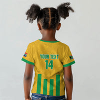 South Africa Soccer 2026 Custom Kid T shirt Bafana Bafana Kaofela Protea Yellow