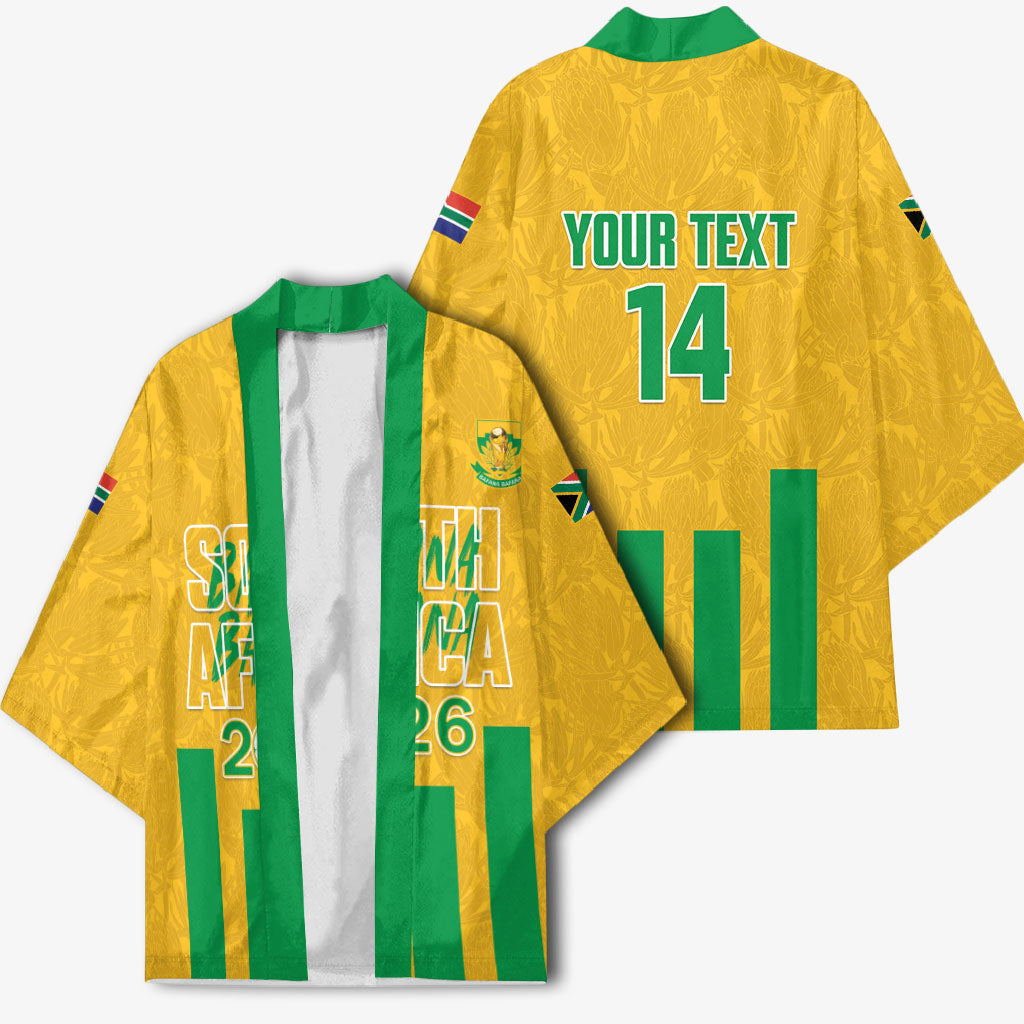 South Africa Soccer 2026 Custom Kimono Bafana Bafana Kaofela Protea Yellow