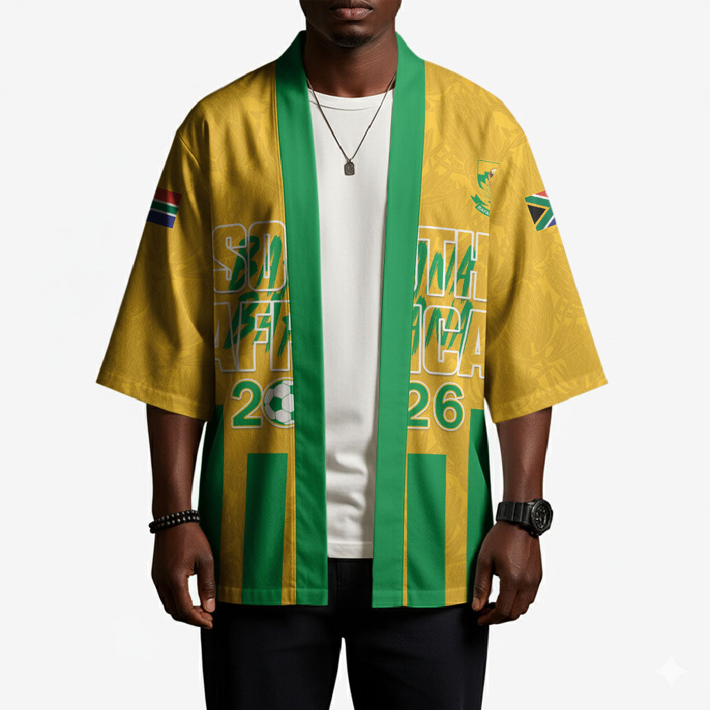 South Africa Soccer 2026 Custom Kimono Bafana Bafana Kaofela Protea Yellow