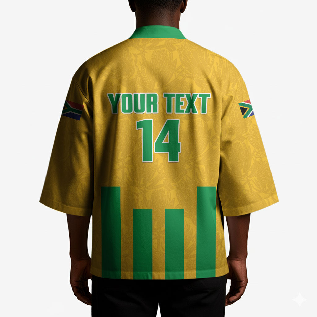 South Africa Soccer 2026 Custom Kimono Bafana Bafana Kaofela Protea Yellow