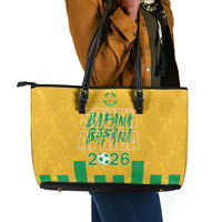 South Africa Soccer 2026 Leather Tote Bag Bafana Bafana Kaofela Protea Yellow