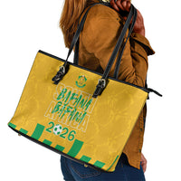 South Africa Soccer 2026 Leather Tote Bag Bafana Bafana Kaofela Protea Yellow