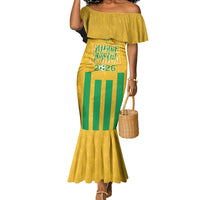 South Africa Soccer 2026 Custom Mermaid Dress Bafana Bafana Kaofela Protea Yellow