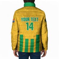 South Africa Soccer 2026 Custom Padded Jacket Bafana Bafana Kaofela Protea Yellow