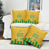 South Africa Soccer 2026 Pillow Cover Bafana Bafana Kaofela Protea Yellow
