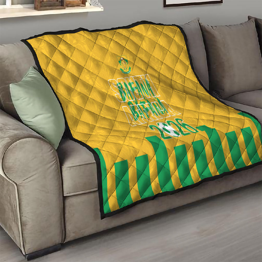 South Africa Soccer 2026 Quilt Bafana Bafana Kaofela Protea Yellow