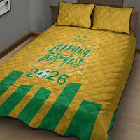 South Africa Soccer 2026 Quilt Bed Set Bafana Bafana Kaofela Protea Yellow