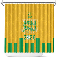 South Africa Soccer 2026 Shower Curtain Bafana Bafana Kaofela Protea Yellow