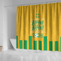 South Africa Soccer 2026 Shower Curtain Bafana Bafana Kaofela Protea Yellow