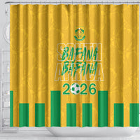 South Africa Soccer 2026 Shower Curtain Bafana Bafana Kaofela Protea Yellow
