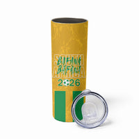 South Africa Soccer 2026 Custom Skinny Tumbler Bafana Bafana Kaofela Protea Yellow