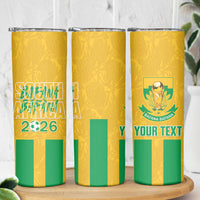 South Africa Soccer 2026 Custom Skinny Tumbler Bafana Bafana Kaofela Protea Yellow