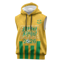 South Africa Soccer 2026 Custom Sleeveless Hoodie Bafana Bafana Kaofela Protea Yellow