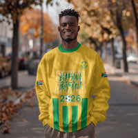South Africa Soccer 2026 Custom Sweatshirt Bafana Bafana Kaofela Protea Yellow