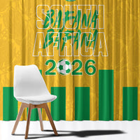 South Africa Soccer 2026 Window Curtain Bafana Bafana Kaofela Protea Yellow