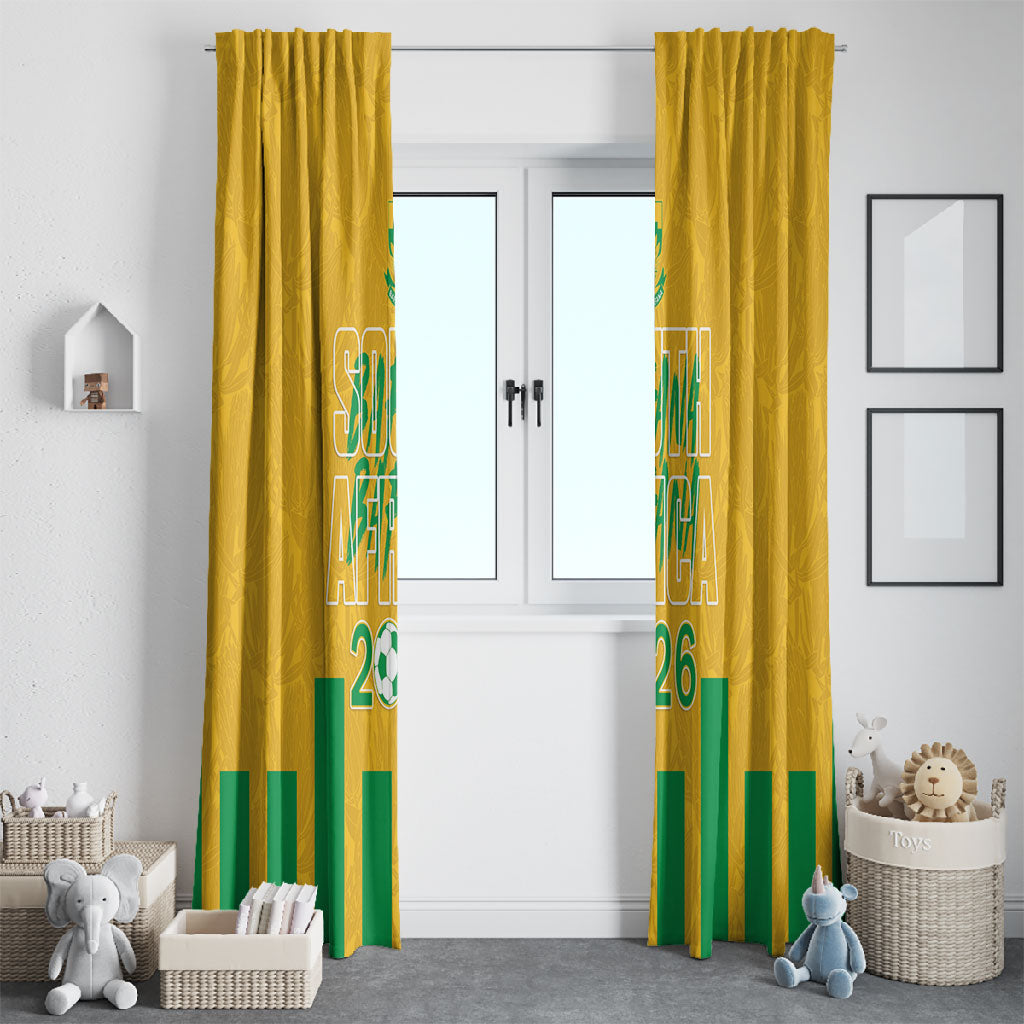South Africa Soccer 2026 Window Curtain Bafana Bafana Kaofela Protea Yellow