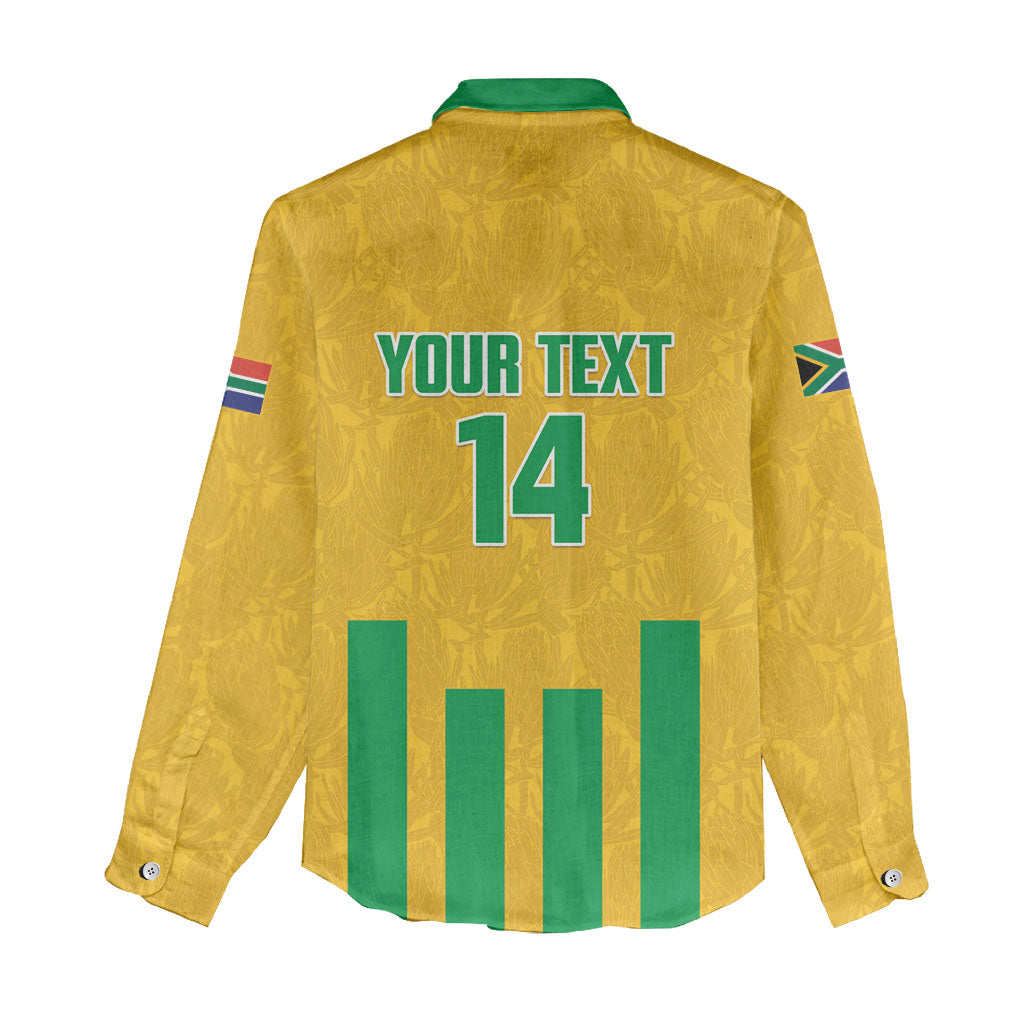 South Africa Soccer 2026 Custom Women Casual Shirt Bafana Bafana Kaofela Protea Yellow
