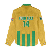 South Africa Soccer 2026 Custom Women Casual Shirt Bafana Bafana Kaofela Protea Yellow
