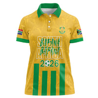 South Africa Soccer 2026 Custom Women Polo Shirt Bafana Bafana Kaofela Protea Yellow