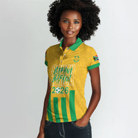 South Africa Soccer 2026 Custom Women Polo Shirt Bafana Bafana Kaofela Protea Yellow