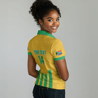 South Africa Soccer 2026 Custom Women Polo Shirt Bafana Bafana Kaofela Protea Yellow