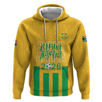South Africa Soccer 2026 Custom Zip Hoodie Bafana Bafana Kaofela Protea Yellow