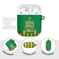 South Africa Soccer 2026 AirPods Case Bafana Bafana Kaofela Protea Green