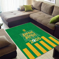 South Africa Soccer 2026 Area Rug Bafana Bafana Kaofela Protea Green
