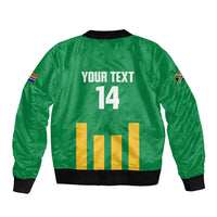South Africa Soccer 2026 Custom Bomber Jacket Bafana Bafana Kaofela Protea Green