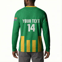 South Africa Soccer 2026 Custom Button Sweatshirt Bafana Bafana Kaofela Protea Green