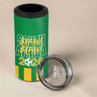 South Africa Soccer 2026 Custom 4 in 1 Can Cooler Tumbler Bafana Bafana Kaofela Protea Green